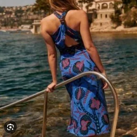 NWT Sézane Jarred dress in Atlas Blue size US 6 / T38 / UK 10 - Picture 2 of 3